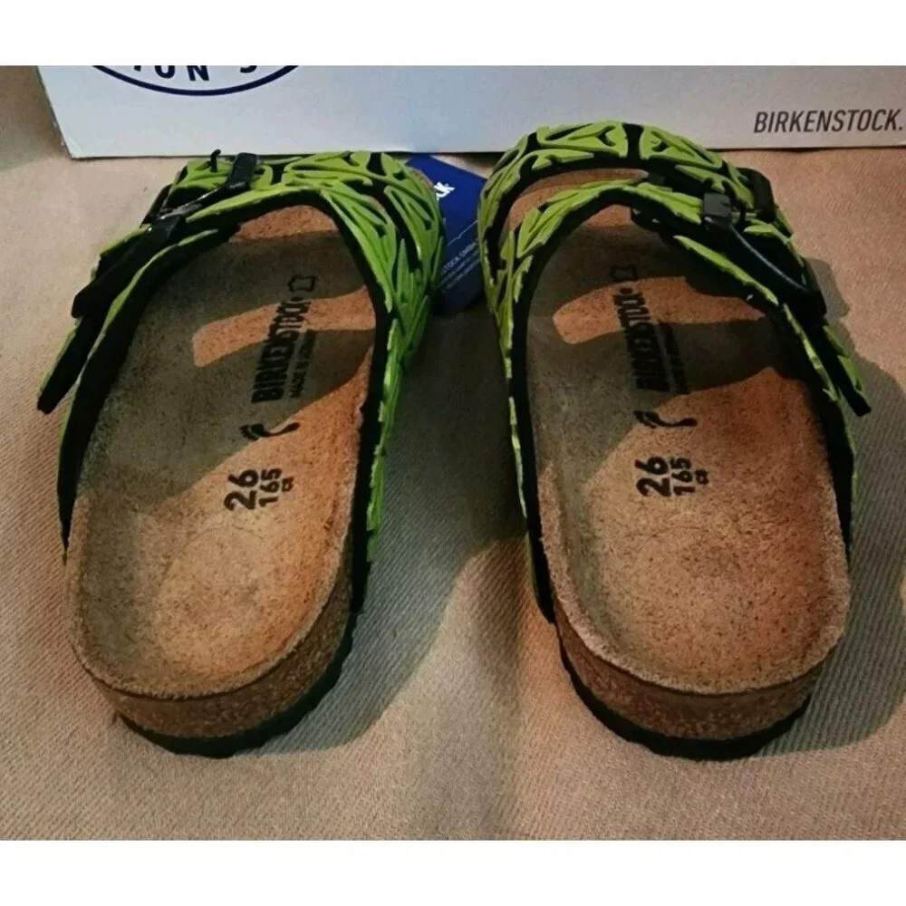 Birkenstock Arizona Kids Sandal Seaweed Black Green Size 26 Narrow US 8 - New